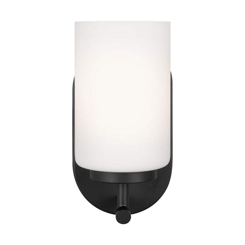 Generation Lighting Canada - One Light Wall / Bath Sconce - Oslo - Midnight Black- Union Lighting Luminaires Decor