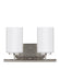 Generation Lighting Canada - Two Light Wall / Bath - Oslo - Brushed Nickel- Union Lighting Luminaires Decor