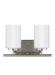 Generation Lighting Canada - Two Light Wall / Bath - Oslo - Brushed Nickel- Union Lighting Luminaires Decor