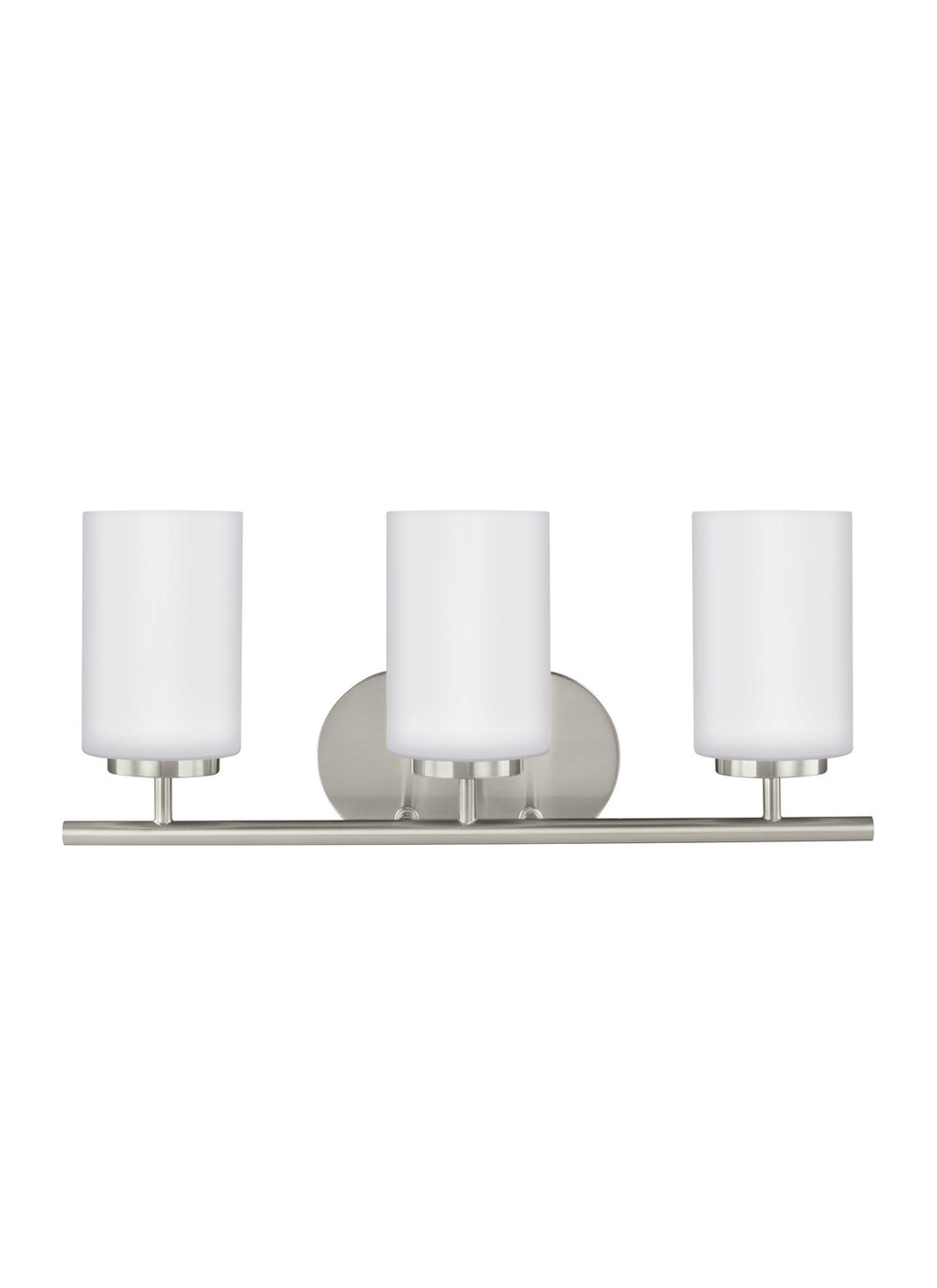 Generation Lighting Canada - Three Light Wall / Bath - Oslo - Brushed Nickel- Union Lighting Luminaires Decor