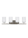 Generation Lighting Canada - Four Light Wall / Bath - Oslo - Brushed Nickel- Union Lighting Luminaires Decor