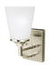 Generation Lighting Canada - One Light Wall / Bath Sconce - Hanford - Brushed Nickel- Union Lighting Luminaires Decor