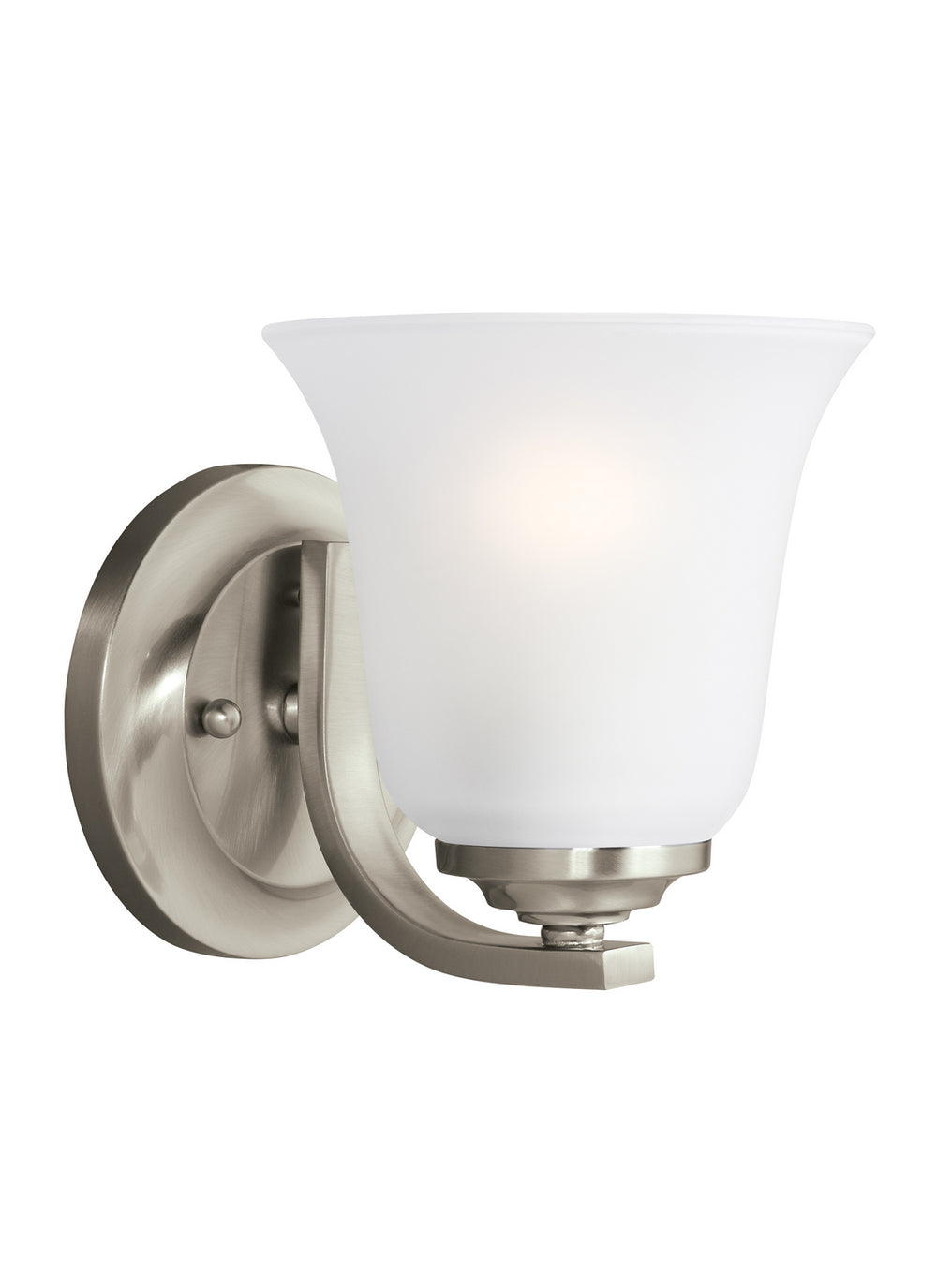Generation Lighting Canada - One Light Wall / Bath Sconce - Emmons - Brushed Nickel- Union Lighting Luminaires Decor