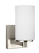 Generation Lighting Canada - One Light Wall / Bath Sconce - Hettinger - Brushed Nickel- Union Lighting Luminaires Decor