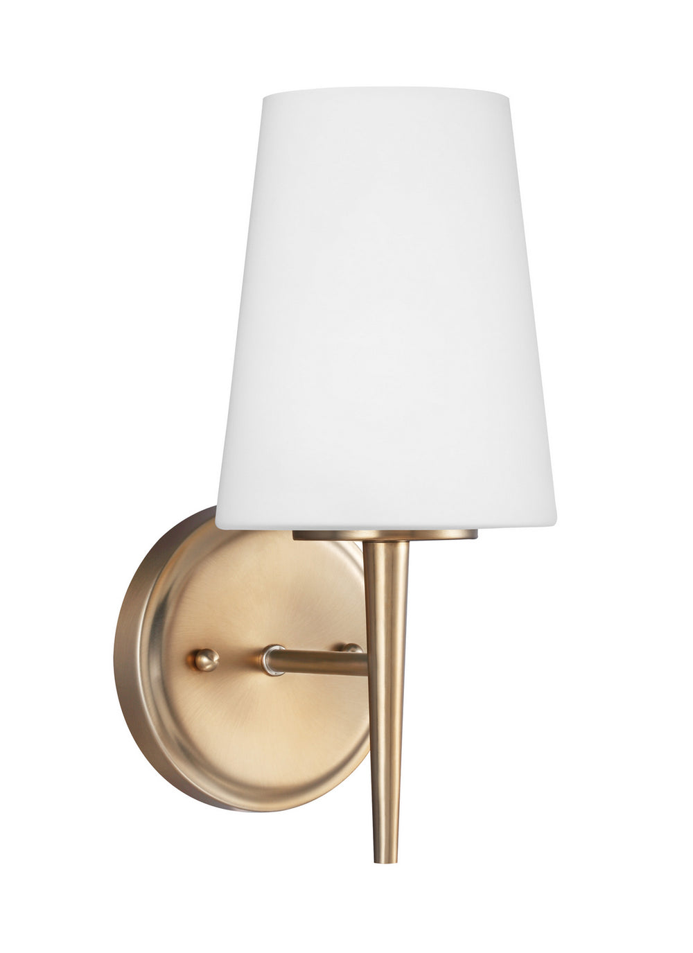 Generation Lighting Canada - One Light Wall / Bath Sconce - Driscoll - Satin Brass- Union Lighting Luminaires Decor