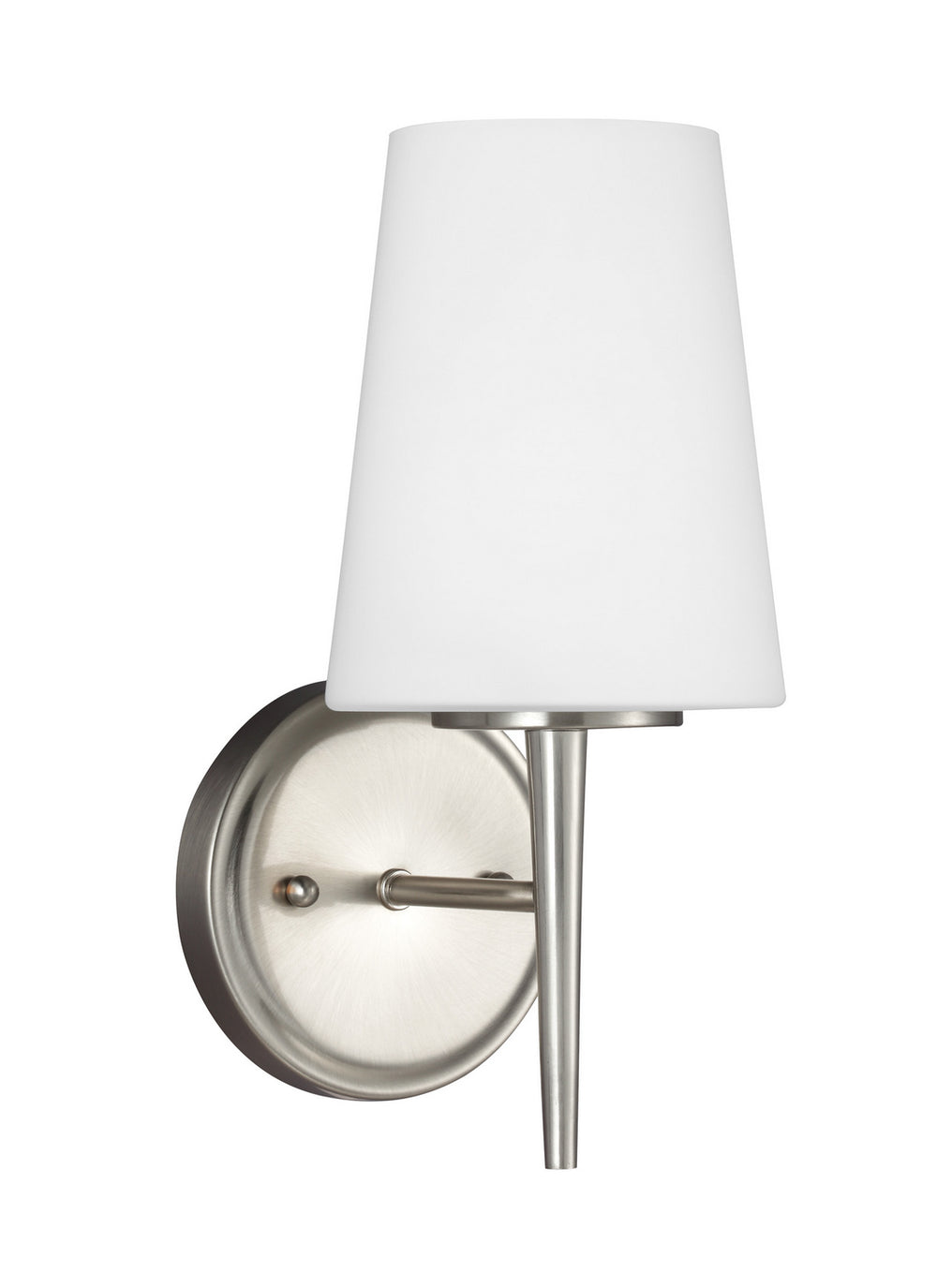 Generation Lighting Canada - One Light Wall / Bath Sconce - Driscoll - Brushed Nickel- Union Lighting Luminaires Decor
