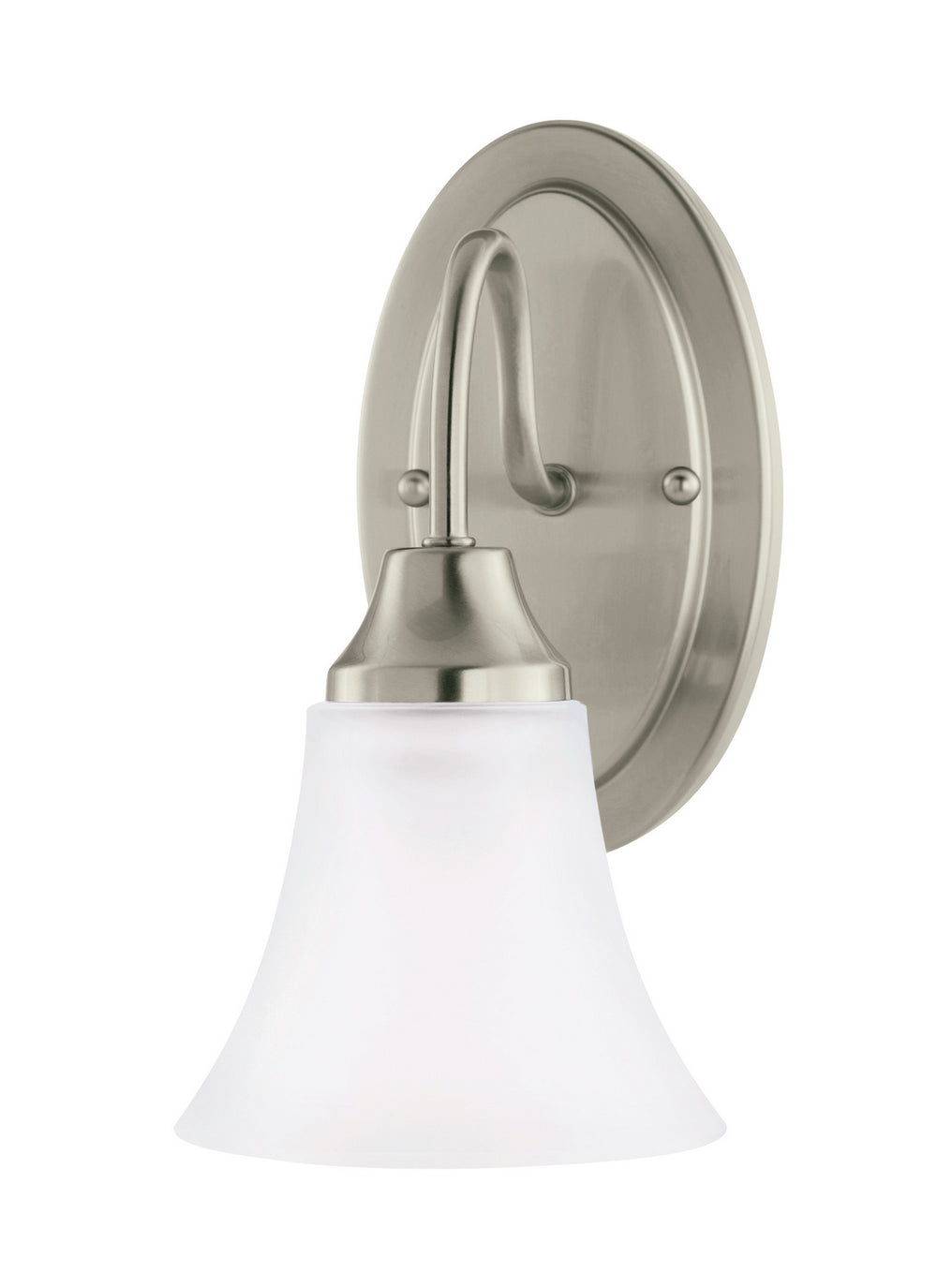 Generation Lighting Canada - One Light Wall / Bath Sconce - Holman - Brushed Nickel- Union Lighting Luminaires Decor