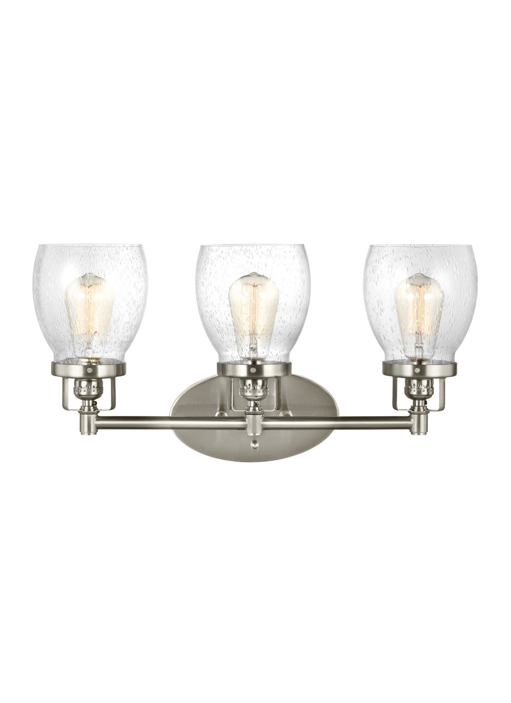 Generation Lighting Canada - Three Light Wall / Bath - Belton - Brushed Nickel- Union Lighting Luminaires Decor