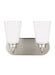 Generation Lighting Canada - Two Light Wall / Bath - Kerrville - Brushed Nickel- Union Lighting Luminaires Decor