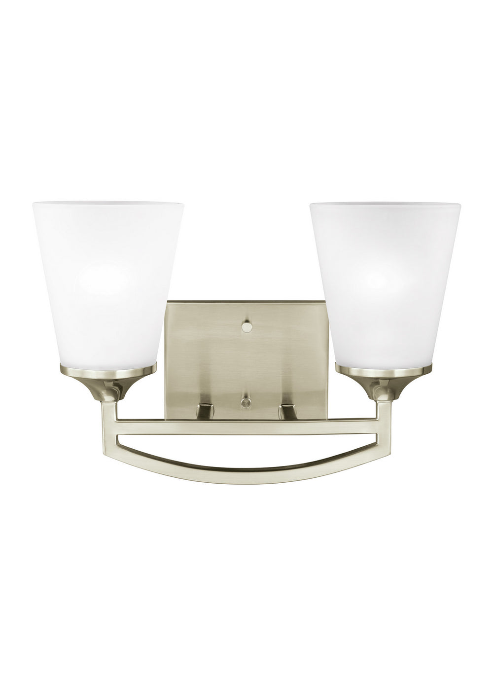 Generation Lighting Canada - Two Light Wall / Bath - Hanford - Brushed Nickel- Union Lighting Luminaires Decor