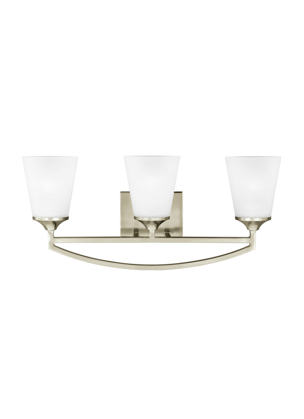 Generation Lighting Canada - Three Light Wall / Bath - Hanford - Brushed Nickel- Union Lighting Luminaires Decor