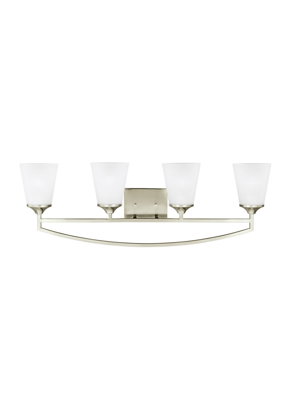 Generation Lighting Canada - Four Light Wall / Bath - Hanford - Brushed Nickel- Union Lighting Luminaires Decor