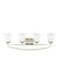Generation Lighting Canada - Four Light Wall / Bath - Hanford - Brushed Nickel- Union Lighting Luminaires Decor