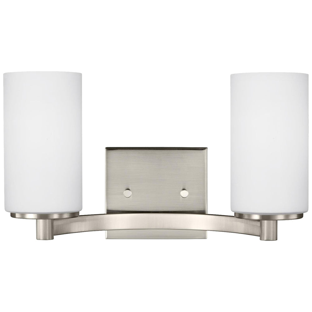Generation Lighting Canada - Two Light Wall / Bath - Hettinger - Brushed Nickel- Union Lighting Luminaires Decor