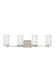 Generation Lighting Canada - Four Light Wall / Bath - Hettinger - Brushed Nickel- Union Lighting Luminaires Decor