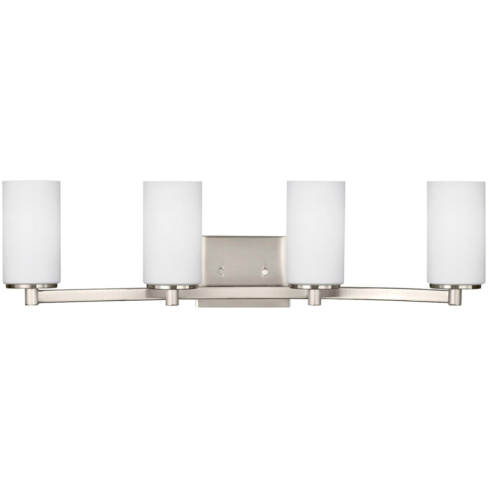 Generation Lighting Canada - Four Light Wall / Bath - Hettinger - Brushed Nickel- Union Lighting Luminaires Decor