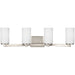 Generation Lighting Canada - Four Light Wall / Bath - Hettinger - Brushed Nickel- Union Lighting Luminaires Decor