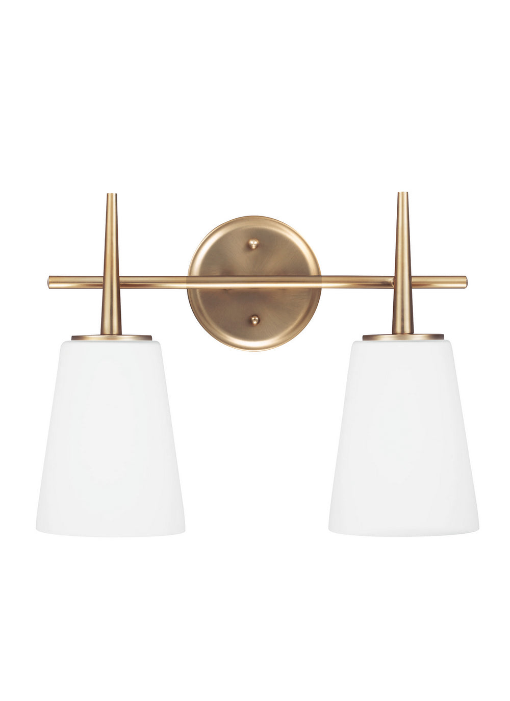 Generation Lighting Canada - Two Light Wall / Bath - Driscoll - Satin Brass- Union Lighting Luminaires Decor