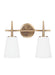 Generation Lighting Canada - Two Light Wall / Bath - Driscoll - Satin Brass- Union Lighting Luminaires Decor