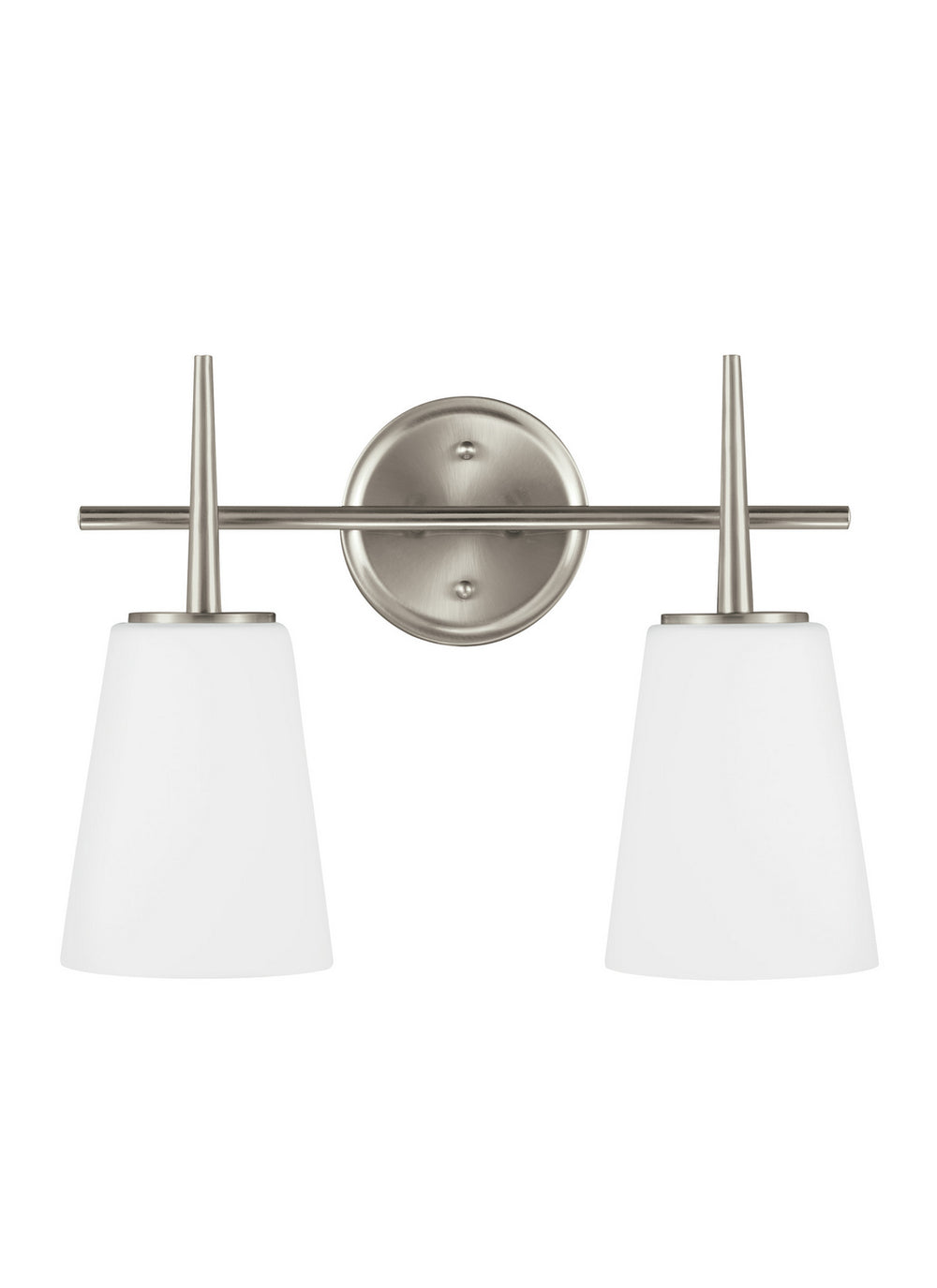 Generation Lighting Canada - Two Light Wall / Bath - Driscoll - Brushed Nickel- Union Lighting Luminaires Decor