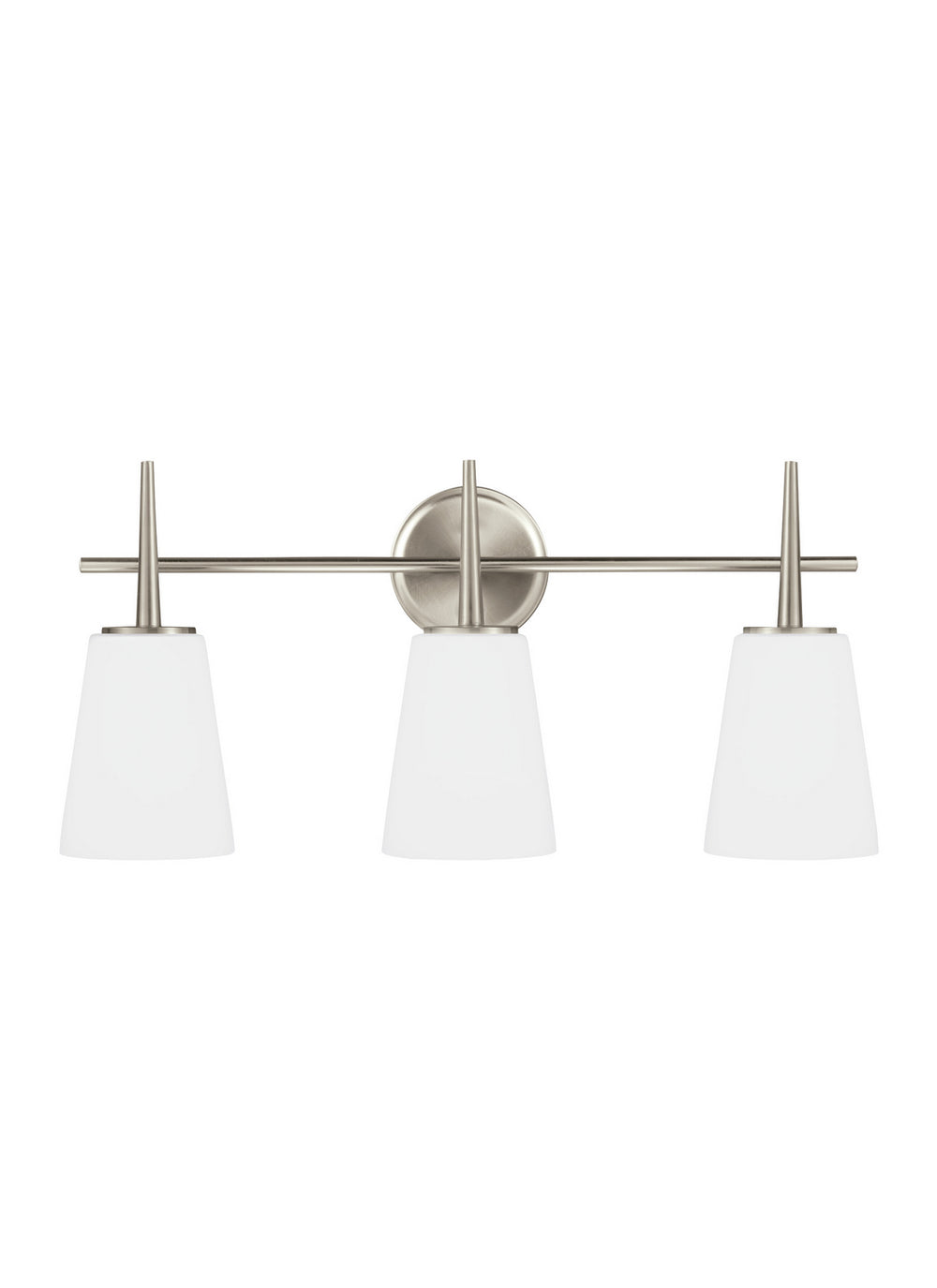 Generation Lighting Canada - Three Light Wall / Bath - Driscoll - Brushed Nickel- Union Lighting Luminaires Decor