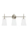 Generation Lighting Canada - Three Light Wall / Bath - Driscoll - Brushed Nickel- Union Lighting Luminaires Decor