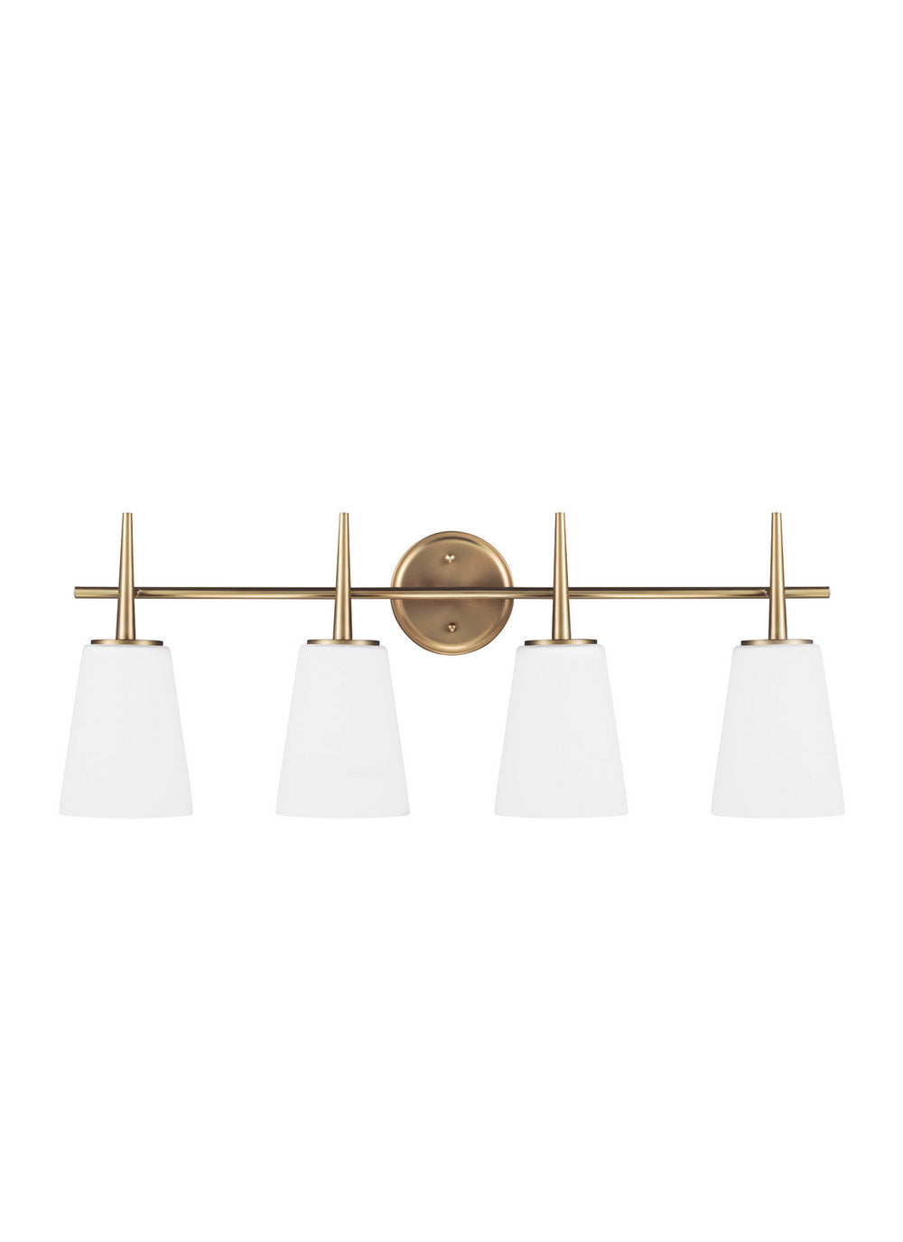 Generation Lighting Canada - Four Light Wall / Bath - Driscoll - Satin Brass- Union Lighting Luminaires Decor