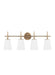 Generation Lighting Canada - Four Light Wall / Bath - Driscoll - Satin Brass- Union Lighting Luminaires Decor