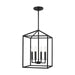 Generation Lighting Canada - Four Light Hall / Foyer - Perryton - Midnight Black- Union Lighting Luminaires Decor
