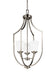 Generation Lighting Canada - Three Light Hall / Foyer Pendant - Hanford - Brushed Nickel- Union Lighting Luminaires Decor