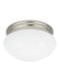 Generation Lighting Canada - One Light Flush Mount - Webster - Brushed Nickel- Union Lighting Luminaires Decor