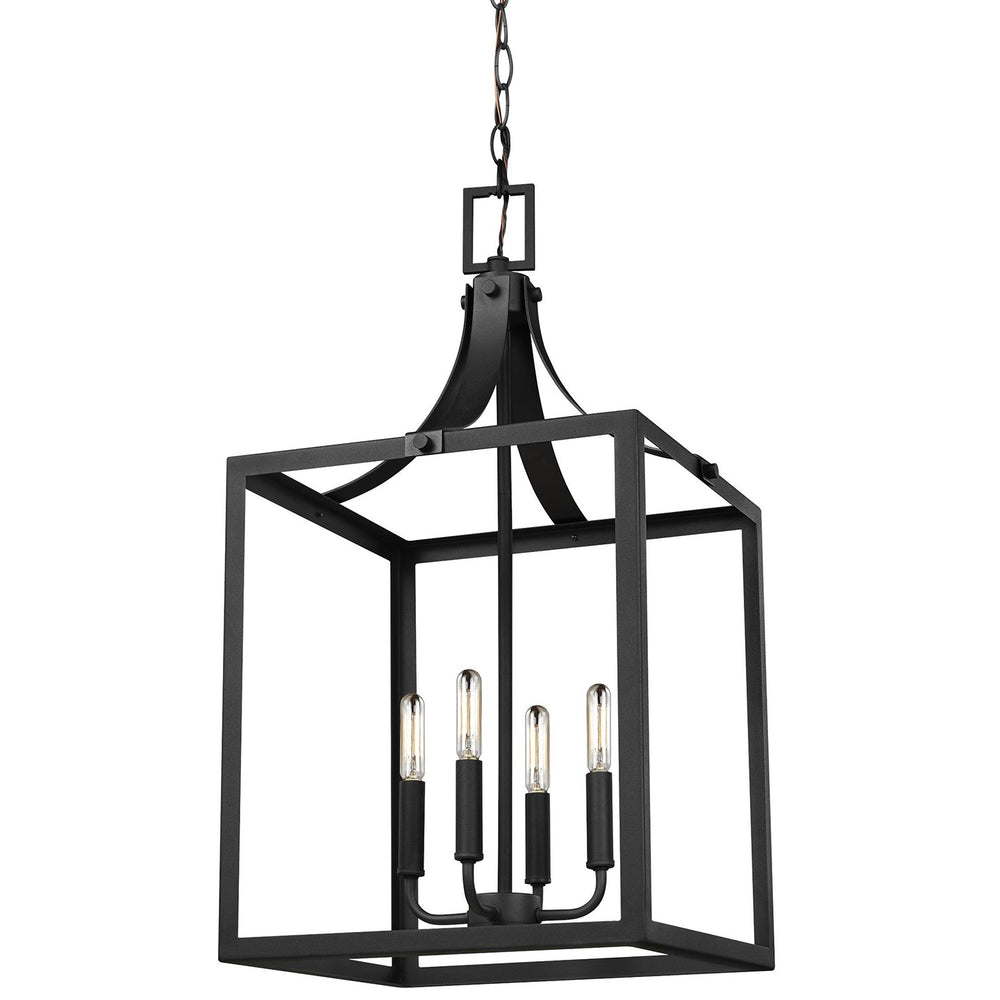 Generation Lighting Canada - Four Light Hall / Foyer - Labette - Black- Union Lighting Luminaires Decor