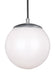 Visual Comfort Studio Canada - One Light Pendant - Leo - Hanging Globe - Satin Aluminum- Union Lighting Luminaires Decor