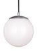 Visual Comfort Studio Canada - One Light Pendant - Leo - Hanging Globe - Satin Aluminum- Union Lighting Luminaires Decor
