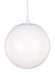 Visual Comfort Studio Canada - One Light Pendant - Leo - Hanging Globe - White- Union Lighting Luminaires Decor