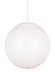 Visual Comfort Studio Canada - One Light Pendant - Leo - Hanging Globe - White- Union Lighting Luminaires Decor