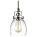 Generation Lighting Canada - One Light Mini-Pendant - Belton - Brushed Nickel- Union Lighting Luminaires Decor