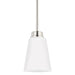 Generation Lighting Canada - One Light Mini-Pendant - Kerrville - Brushed Nickel- Union Lighting Luminaires Decor