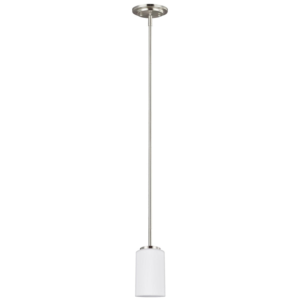 Generation Lighting Canada - One Light Mini-Pendant - Oslo - Brushed Nickel- Union Lighting Luminaires Decor