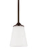 Generation Lighting Canada - One Light Mini-Pendant - Hanford - Bronze- Union Lighting Luminaires Decor