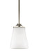 Generation Lighting Canada - One Light Mini-Pendant - Hanford - Brushed Nickel- Union Lighting Luminaires Decor