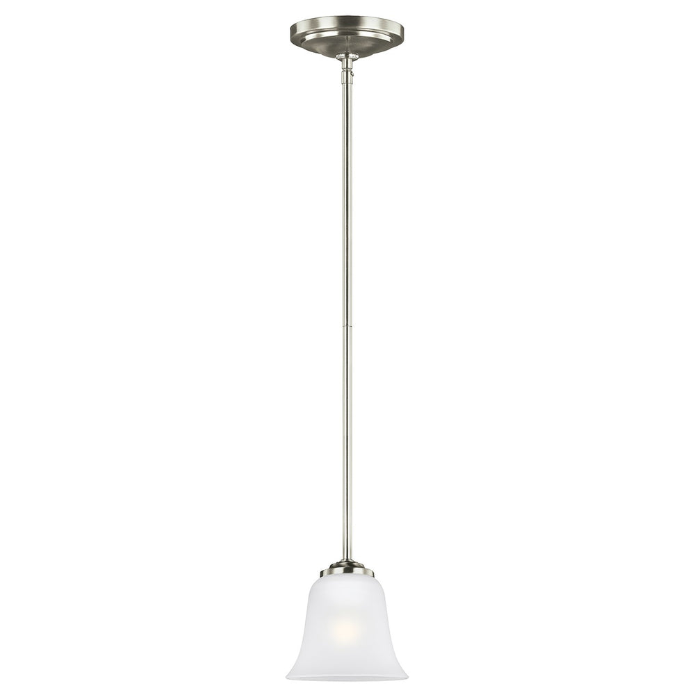 Generation Lighting Canada - One Light Mini-Pendant - Emmons - Brushed Nickel- Union Lighting Luminaires Decor