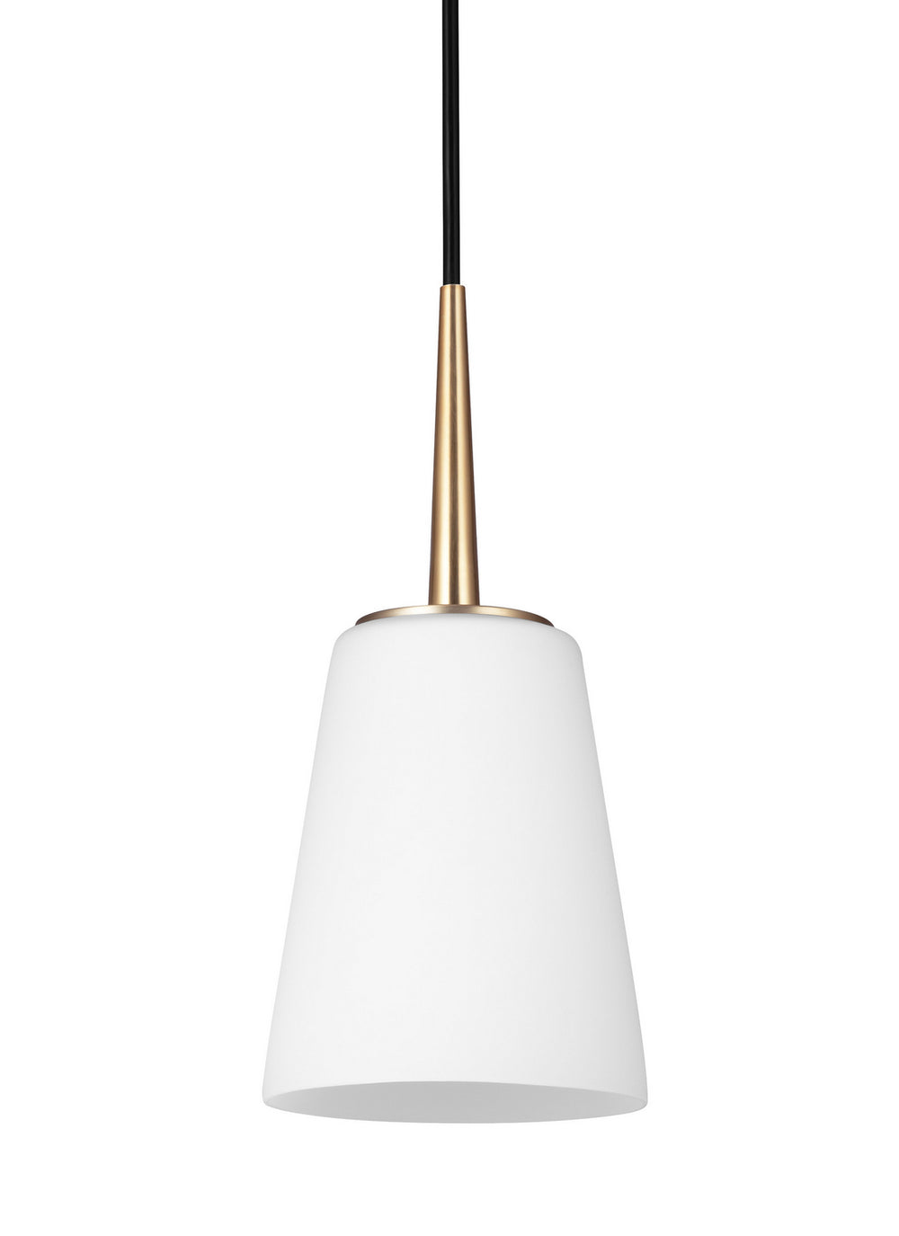 Generation Lighting Canada - One Light Mini-Pendant - Driscoll - Satin Brass- Union Lighting Luminaires Decor