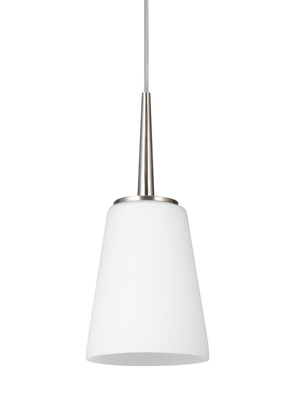 Generation Lighting Canada - One Light Mini-Pendant - Driscoll - Brushed Nickel- Union Lighting Luminaires Decor