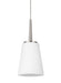 Generation Lighting Canada - One Light Mini-Pendant - Driscoll - Brushed Nickel- Union Lighting Luminaires Decor