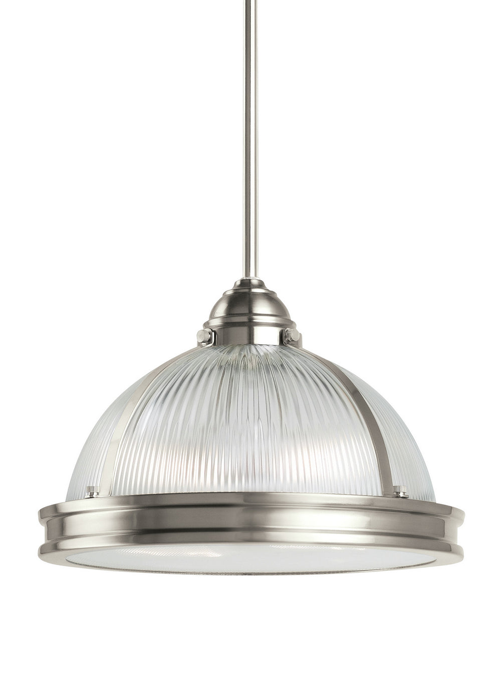 Generation Lighting Canada - Two Light Pendant - Pratt Street Prismatic - Brushed Nickel- Union Lighting Luminaires Decor