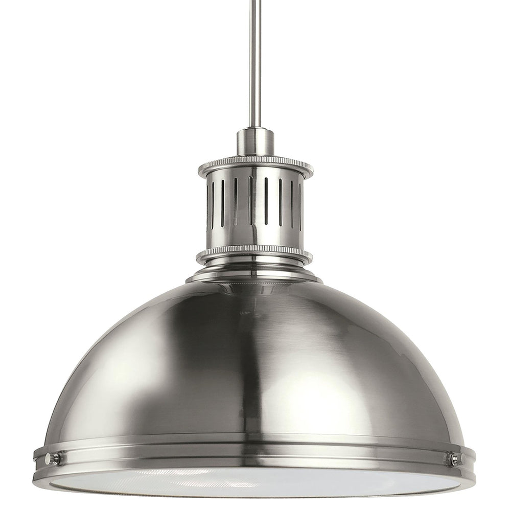 Generation Lighting Canada - Three Light Pendant - Pratt Street Metal - Brushed Nickel- Union Lighting Luminaires Decor