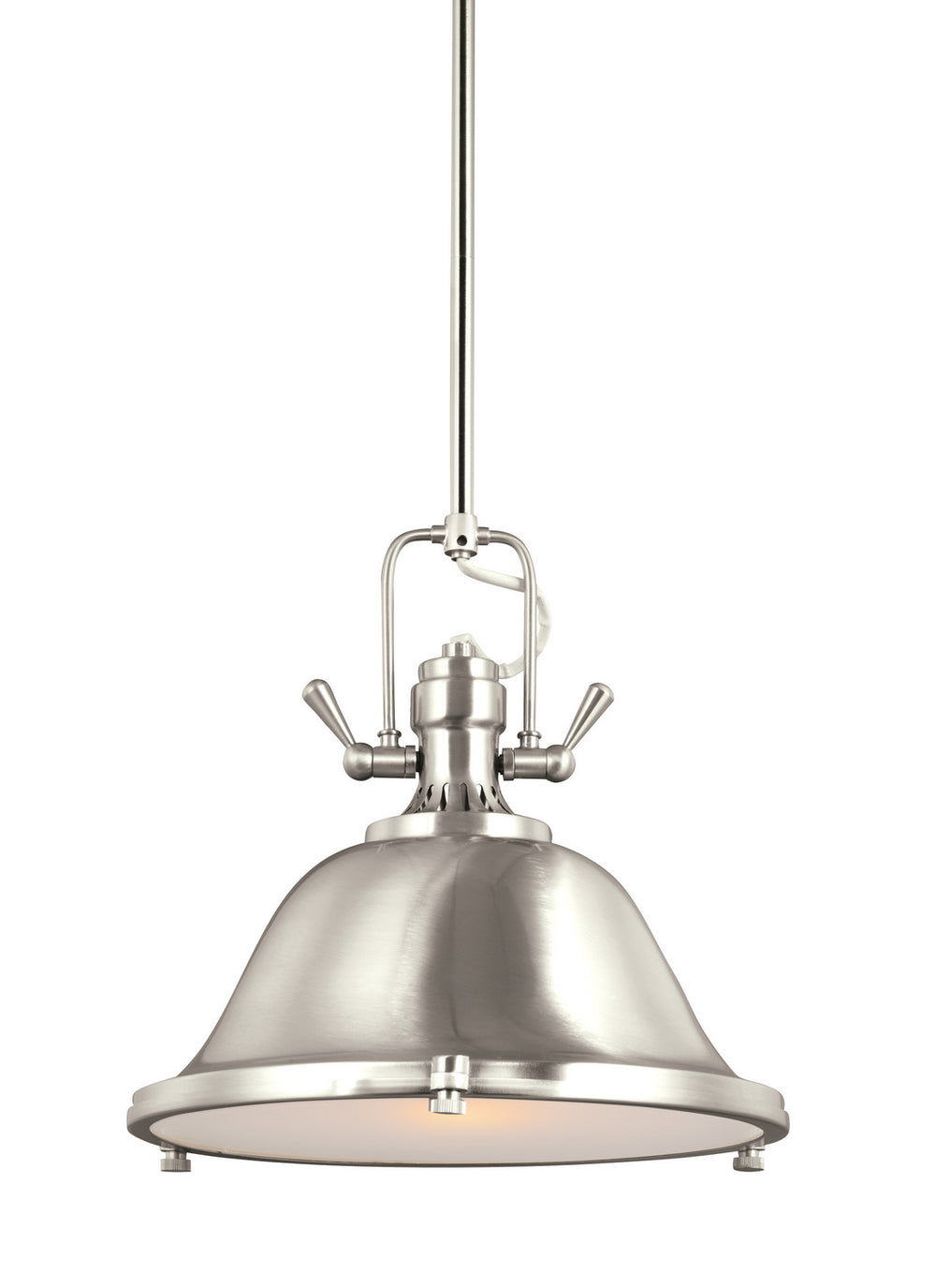 Generation Lighting Canada - One Light Pendant - Stone Street - Brushed Nickel- Union Lighting Luminaires Decor