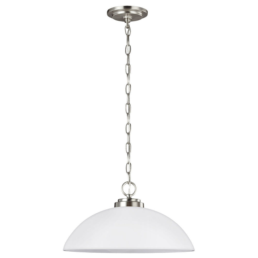 Generation Lighting Canada - One Light Pendant - Oslo - Brushed Nickel- Union Lighting Luminaires Decor