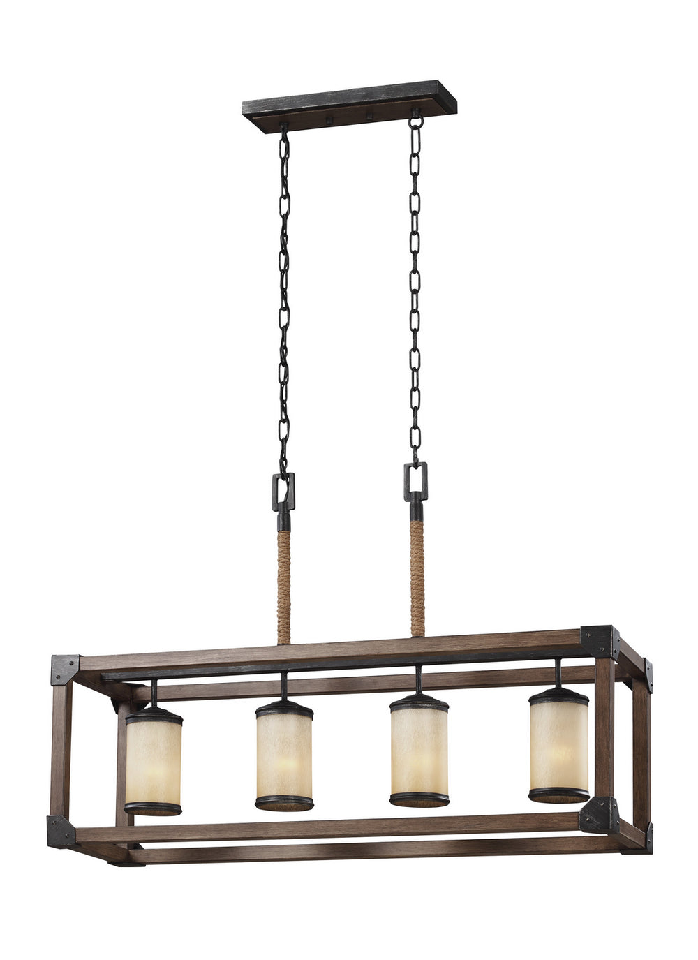 Generation Lighting Canada - Four Light Island Pendant - Dunning - Stardust- Union Lighting Luminaires Decor